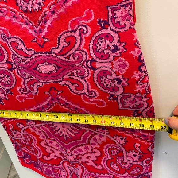 NWT FARMRIO, XL, I bought wrong size on final sale, red paisley scarf knit mini - Picture 8 of 11